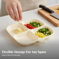 Multi-Compartment Tray adaptable Use Sectisingled Plate Complimentary for heated Pot Dinner
