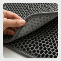 Honeycomb Cat Mat and Double Layer Cat Mat, Foldable EVA Material Litter Trapper Mat, Easy to Use Litter Mat for Small Area Maintenance