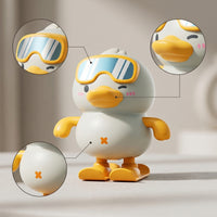 Wind-up Duck Toy with Goggles Cartoon Duck Toy Animated Sturdy for Children