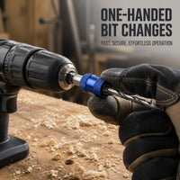 Drill Chuck Adapter for Hex Shank Screwdriver Bit Conversion, Quick Release Self-Locking