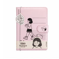 TacoTaco Collaboration Magnetic Closure Notebook, Multi-Functional, Cute High Aesthetic Girls Notebook, PU Cover, Vintage Design