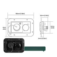 Twin Water Inlet Lightweight RV Water Inlet with Check Valve Polypropylene