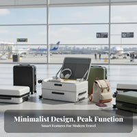 Expandable Design Front-Opening Trolley TSA-Approved Lock Frontentry hand luggage casters Suitcase Adjustable Handle for voyagers, Business Professionals, escapeers, escape, Boarding, Airport, short trip