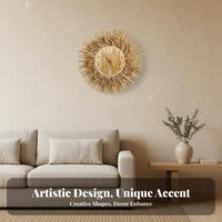 Silent Movement Wooden Wall Clock Non-Ticking Rustic Wooden Clock Battery Operated for Art Lovers, Interior Decorators, Bedroom, Cafe, Hotel