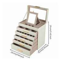 Multi-Layer Jewelry Organizer Rectangular Drawer Jewelry Box Flat Dresser Surface Storage
