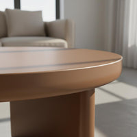 2 Pieces Round Nesting Coffee Tables Thick Surface Modern White Side Tables Living Room Furniture for Home