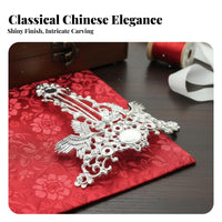 Ancient Design Headdress Material Color-Retaining Alloy Hairpin Base DIY Hair Crown Base Ornate Filigree Crane Hair Comb Finding