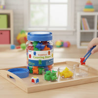 100 Pieces Transparent Counting Bears Educational Grab and Sort Counting Bears Color Sorting Playful Critter Counters for Young Children, Kindergarten