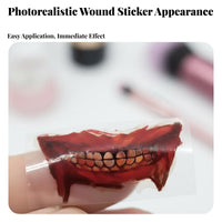 Waterproof Fake Wound Sticker authenticistic Design Fake Wound Decal three-dimensional Effect Special Effects Makeup Skingentle for practical jokesters, actors, Stage Performances