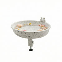 Metal Bird Feeder and Bird Bath Combo 2-in-1 Hardware Sturdy for Balcony