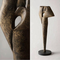 Abstract Sculpture Matte Black Aluminum Sculpture Modern Statue for Homeowners, Living Room, Console Table, Bookshelf