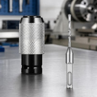 Knurled Grip Electric Wrench Drill Adapter Silver and Black Hammer Drill Adapter Compact Rotary Hammer Converter Cylindrical