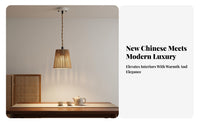 Woven Paper Rope Hanging Lamp Handwoven Rustic Simplicity Design Ceiling Lamp Indoor Lighting Minimalist Design