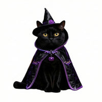 Cat Cape with Front Opening Costume Draped Apparel for, Pets, Photoshoots, Parties