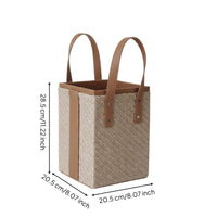 Woven Basket with Handles Woven Container Basket Rectangular