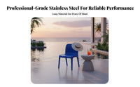 Rust-Proof Lifeguard Chair Rustproof Stainless Steel Lifeguard Stand Heavy-Duty Pool Lifesaving Chair Weather Resistant for Lifeguards, Water Park Attendants, Referees, Beaches, Sports Venues, Beach, Lakeside