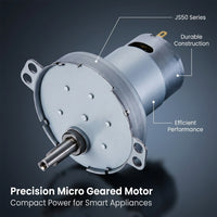 JS50 Micro Geared Motor, DC 36V Brushed Reduction Drive, for Pet Water Dispenser, Small DC Engine, Pet Feeder Part