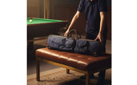 Zipper Closure 7 Hole Cue Bag Portable 7 Slot Cue Case Shoulder Strap Pool Stick Case Padded Protection for Travel, Tournament