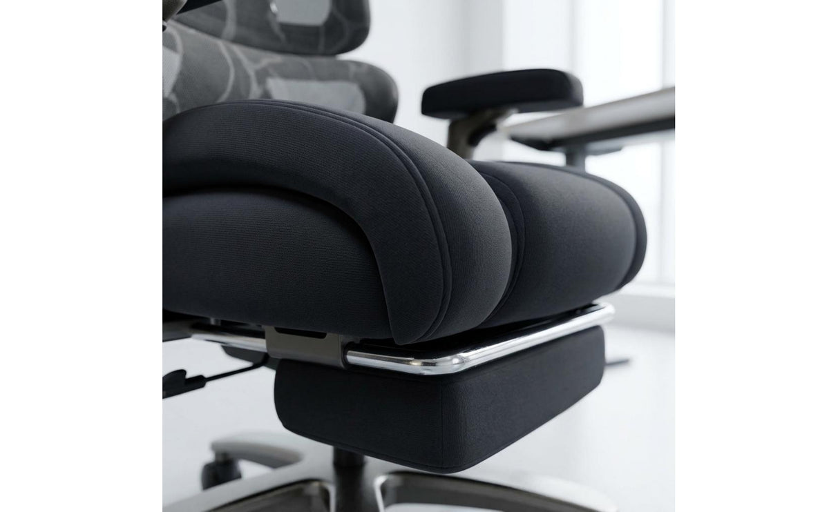 Ergonomic Mesh Office Chair Wide Seat High Rear Mesh Chair Swivel Base for Heavier Users