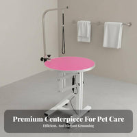 Rotatable Tabletop Adjustable Pet Grooming Table Non-Slip Surface Grooming Table with Arm Sturdy Construction Heavy Duty for Veterinarians, Veterinary Office