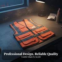 Reflective Safety Vest 360° Reflectivity High Visibility Vest Lightweight Long-Lasting for Warehouse Personnel, Warehouses
