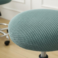 Round Stool Seat Cover Easy to Install Round Stool Cover Machine Washable Stretch Cushion Slipcover for Salon, Office, Kitchen