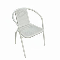 Comfortable Backrest Imitation Rattan Armchair High Back Support Patio Chair Woven Design Outdoor Furniture Sturdy Frame for Homeowners, Couples, Seniors, Balcony, Backyard, Dining Room, Poolside