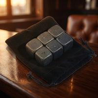 Home Bar Whisky Stones for a Unique Gift for Him, Polished Basalt Chilling Stones for a Whisky Gift Men Love