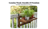 Hanging Design Railing Planter storage spaceSaving blossom Pot Holder Easy Installation Balcony Shelf Adjustable hangers for Apartment Dwellers, Gardeners, Homeowners, Outdoor, Fence, Patio, Porch