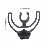 Camera Hot Shoe Mic Mount Lightweight Mic Clip PP Material Audio Device Damping Holder for Videographers, Interview Audio Production