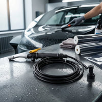 Pressure Sprayer with Hose Compact Handheld Spray Spraying Apparatus One-Handed Handheld Pressure Washer Nozzle for Car Cleaners, Film Installation