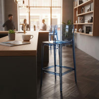 Crystal Clear Acrylic High Stool New Design Transparent Bar Stool Household Furniture for Kitchen