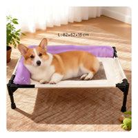 Washable Elevated Dog Cot Breathable Elevated Dog Bed Detachable Pet Sling Bed Year-Round for Small Dogs, Cats, Indoor, Summer