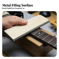 Professional Grade Fret Leveling File Wooden Handle Fretboard Sanding Block Improves Playability for Musicians, Workshop, Music Studio, Home