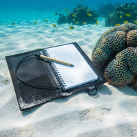 D-Loop Attachment Waterproof Diving Slate Portable Reusable Underwater Writing Pad for Divers, Snorkeling