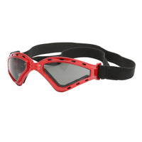 Tinted Lenses Triangular Dog Goggles Curved-Front Shape Dog Goggles Ventilated Frame Pet Gear Adjustable Strap for Outdoor