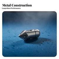 Rotating Sewer Jet Nozzle Multi-Directional Streams High Pressure Drain Cleaning Nozzle Heavy Duty Pipe Dredging Spray Head for Expert Cleaners