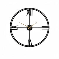 Modern Design Wrought Iron Wall Clock Silent Movement Large Metal Wall Clock Easy to Read for Homeowners, Adults, Bedroom, Entryway, Kitchen