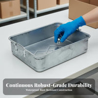 Galvanized Finish metal plate Tote Box sturdyDuty accessibletopTop Tool carrier Thickened Design sturdyduty Container long-enduringing Construction for Warehouse Workers, environmenty Personnel, Electricians, Workshop, Garage, Repair Shop, Vehicle Trunk