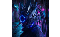 Cosplay Helmet Faceplate with LED | Light-up, edgy Helmet faceplate, for Halloween