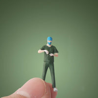 Doctor Figurine Hand-Painted Doctor Figure Resin Human Model for Diorama, Close-up Photography