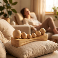 Wooden Massage Pillow Solid Wood Massage Pillow with Wooden Balls Manual