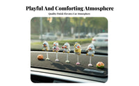 Cute Design Car Dashboard Duck Bobblehead Fun Travel Companion Shaking Head Duck Ornament Long-Lasting Resin Material for Drivers, Women