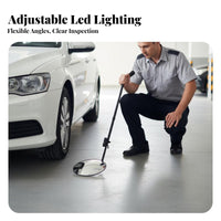 Under Vehicle Inspection Mirror Full Rotation Under Car Inspection Mirror Lightweight Sturdy-Duty for Garages