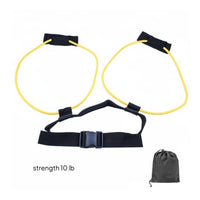 Strength Training Waist Belt Resistance Bands Portable Booty Band Belt System Adjustable Fit Leg Resistance Strap Set Sturdy Construction for Athletes, Runners, Dancers, Home Gym, Physical Rehabilitation