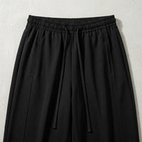 Ladies Wide Leg Trousers with High Waist Drawstring for Women, Barrel Fit Design for Casual Everyday Wear, Polyester Material with Shape Retention