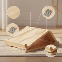 Wooden Slant Board Folding Calf Stretching Board Foldable Incline Wedge for Runners, Athletes, Home Gym, Stretching Discipline