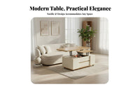 raiseTop Coffee-to-Dining Table Multi-Functional Split raiseTop Coffee Table Mobile with casters Sturdy for Dorm Rooms