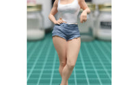 1:64 Scale Female Figure Resin Material Muscular Woman Model Realistic Design Car Model Companion Figure for Collectors