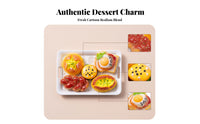 1/6 Scale Dollhouse Food Model Realistic Dessert and Bread Miniature Tray